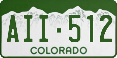 CO license plate AII512