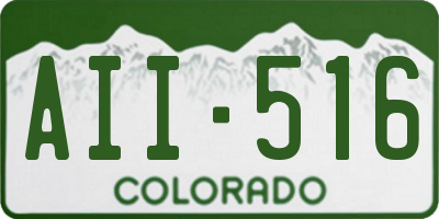 CO license plate AII516