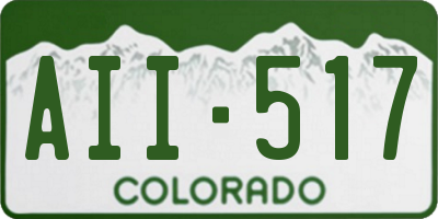 CO license plate AII517