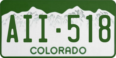CO license plate AII518