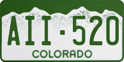 CO license plate AII520