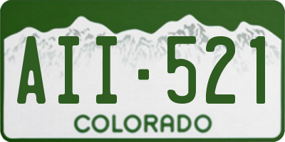 CO license plate AII521