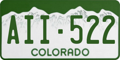 CO license plate AII522