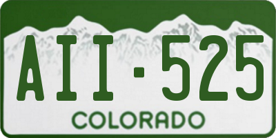 CO license plate AII525