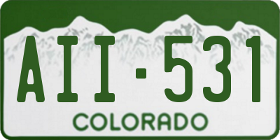CO license plate AII531