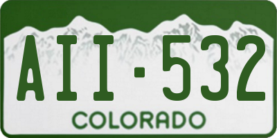 CO license plate AII532