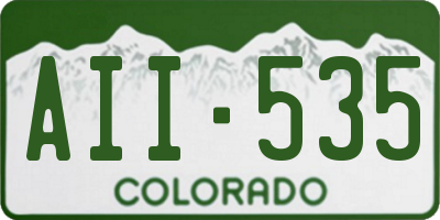 CO license plate AII535