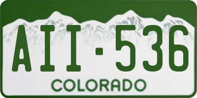 CO license plate AII536