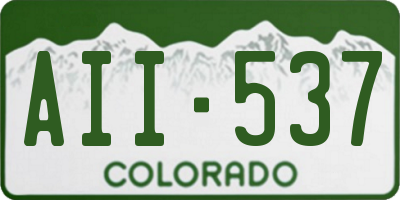 CO license plate AII537