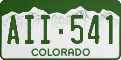 CO license plate AII541