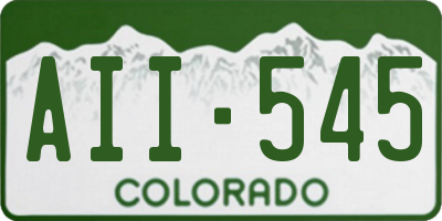 CO license plate AII545