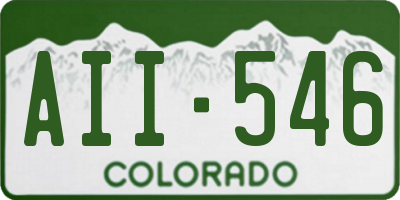 CO license plate AII546