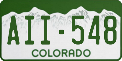 CO license plate AII548