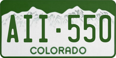 CO license plate AII550