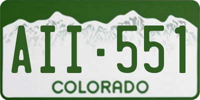 CO license plate AII551
