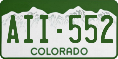 CO license plate AII552