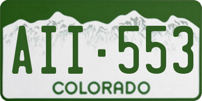 CO license plate AII553