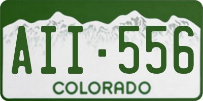 CO license plate AII556