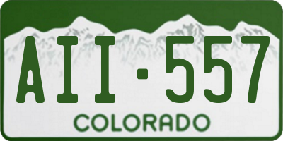 CO license plate AII557