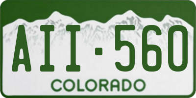 CO license plate AII560