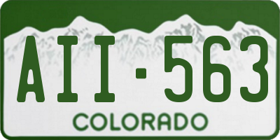 CO license plate AII563