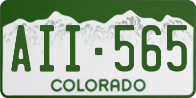 CO license plate AII565