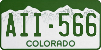 CO license plate AII566