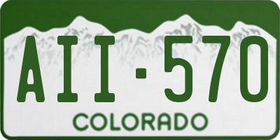CO license plate AII570