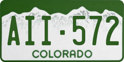 CO license plate AII572
