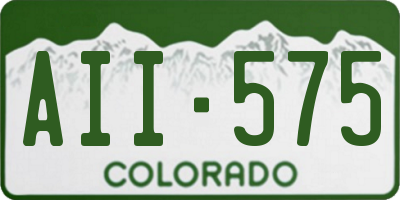 CO license plate AII575