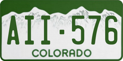 CO license plate AII576