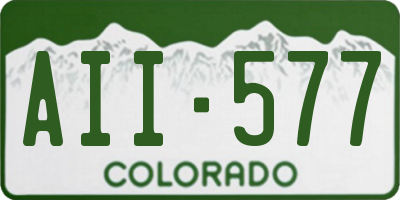 CO license plate AII577