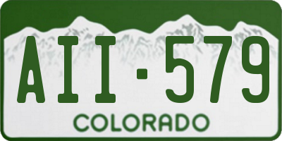 CO license plate AII579