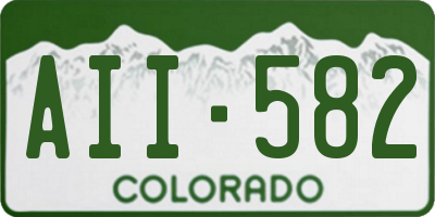 CO license plate AII582