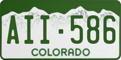 CO license plate AII586