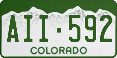 CO license plate AII592