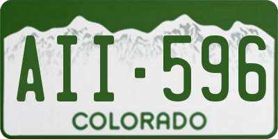 CO license plate AII596