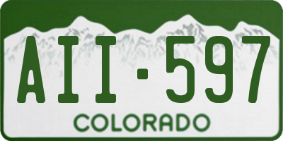 CO license plate AII597