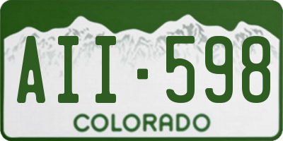 CO license plate AII598