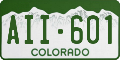 CO license plate AII601