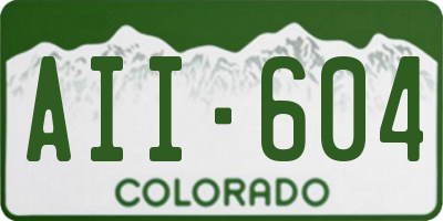 CO license plate AII604