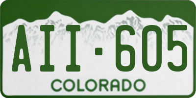 CO license plate AII605