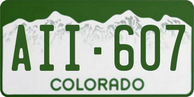 CO license plate AII607