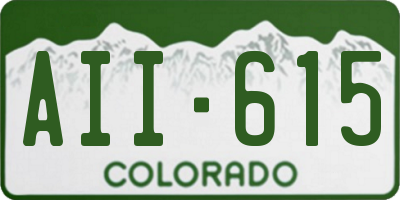 CO license plate AII615