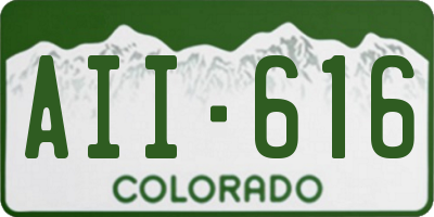 CO license plate AII616