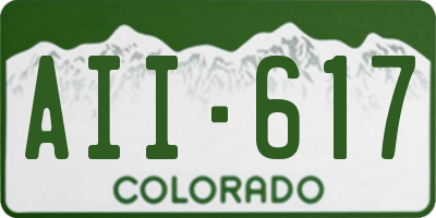 CO license plate AII617