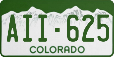 CO license plate AII625