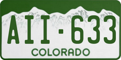 CO license plate AII633