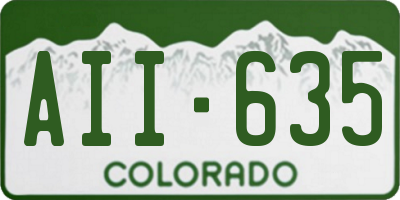 CO license plate AII635