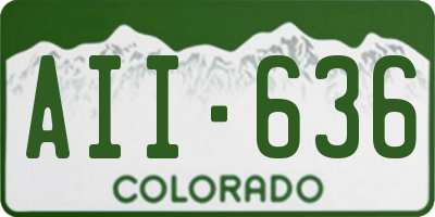 CO license plate AII636